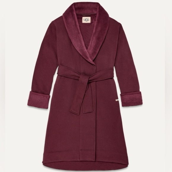 UGG Burgundy Women's Pajama Robe Duffield Elegant Robe Burgundy - Dark Purple